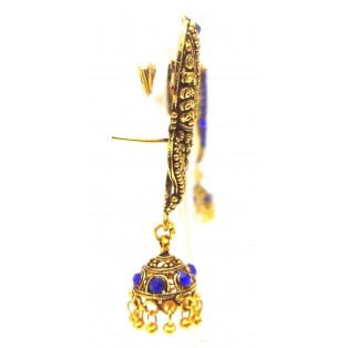 EAR CUFF Golden Oxidized Earring Jhumka Jhumki Ethnic Jewelry Long Dangle E42